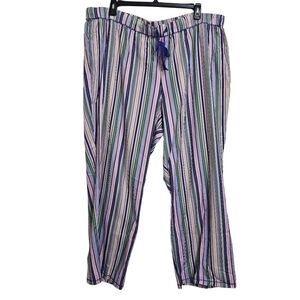 NWT Cacique Multicolored Striped Lounge Pajama Pants Size 26 / 28